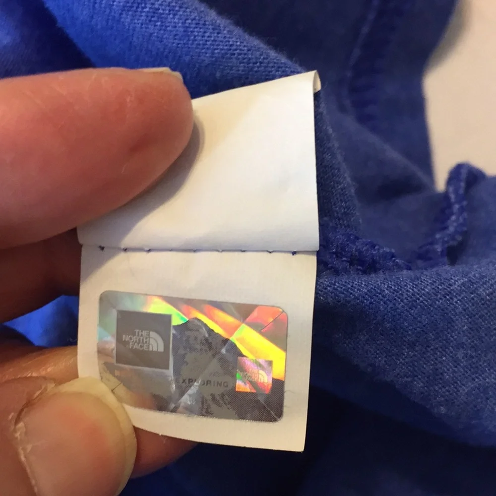 The North Face Blue Spell Out Tee T-shirt Size Medium